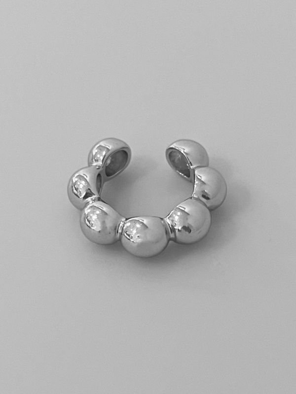 画像4: SILVER925 4mm幅 ボールラインイヤーカフ (4)