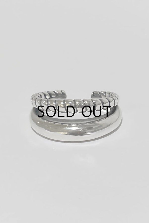 画像3: SILVER925 プランプ&ツイストダブルラインリング (3)