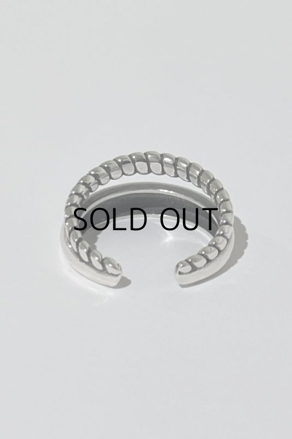 画像4: SILVER925 プランプ&ツイストダブルラインリング (4)