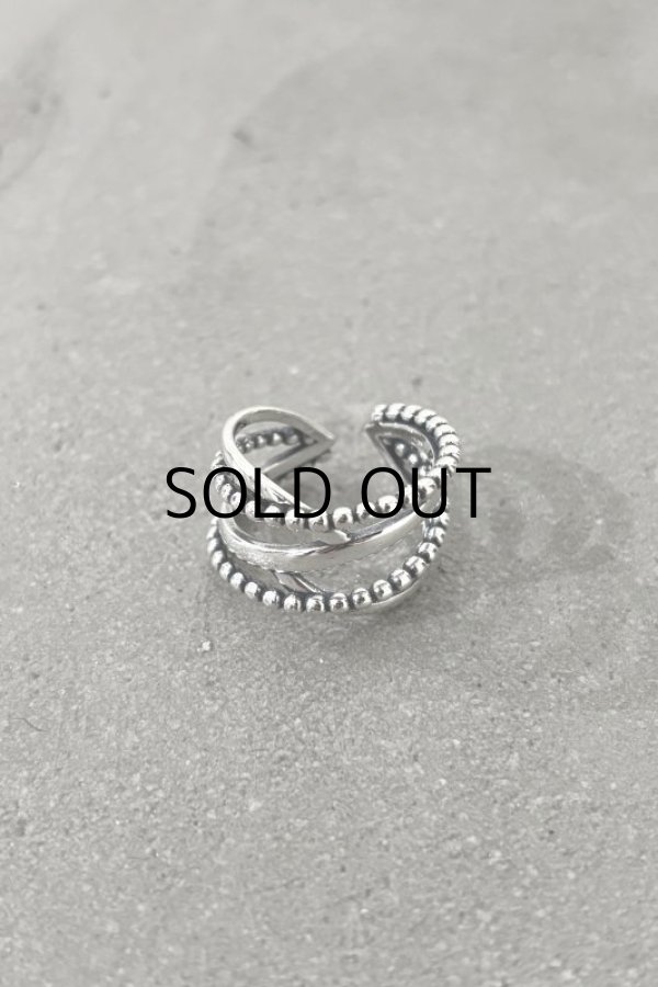 画像2: SILVER925 スムース&ノッチマルチクラスラインリング (2)