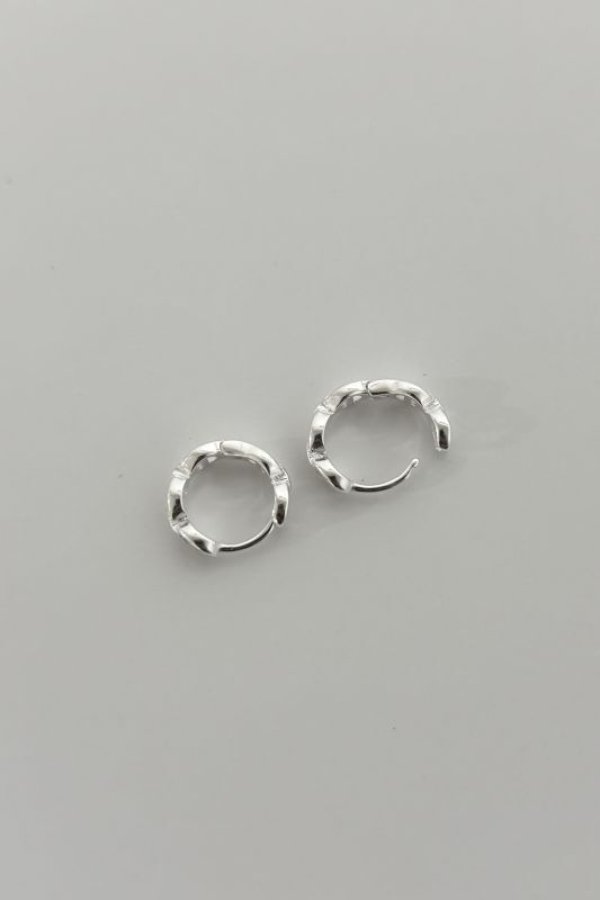 画像6: SILVER925 3mm幅 マリタイムチェーンピアス 10mm径 (6)