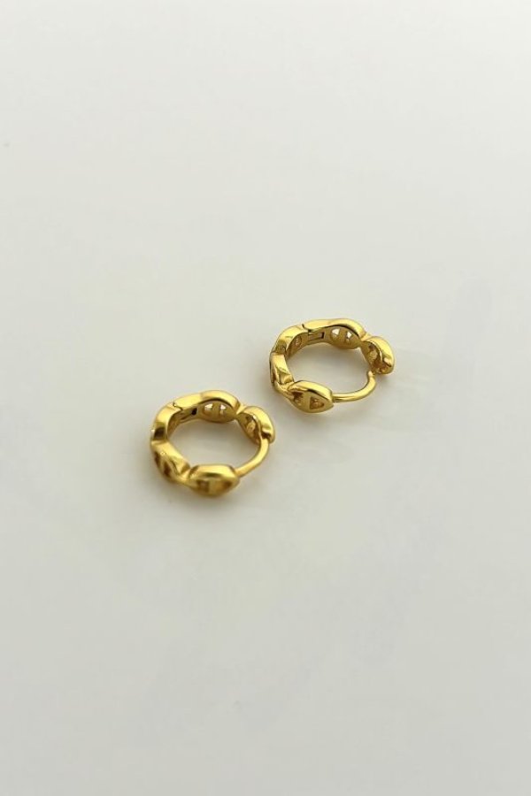 画像3: SILVER925 3mm幅 マリタイムチェーンピアス 10mm径 (3)