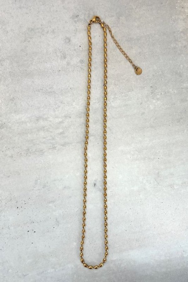 画像9: ステンレス 2.5mm幅 オーバルボールチェーンネックレス (9)