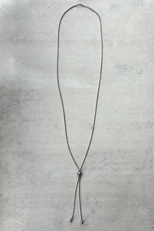 画像8: ステンレス スライドスネークチェーンラリエットネックレス (8)