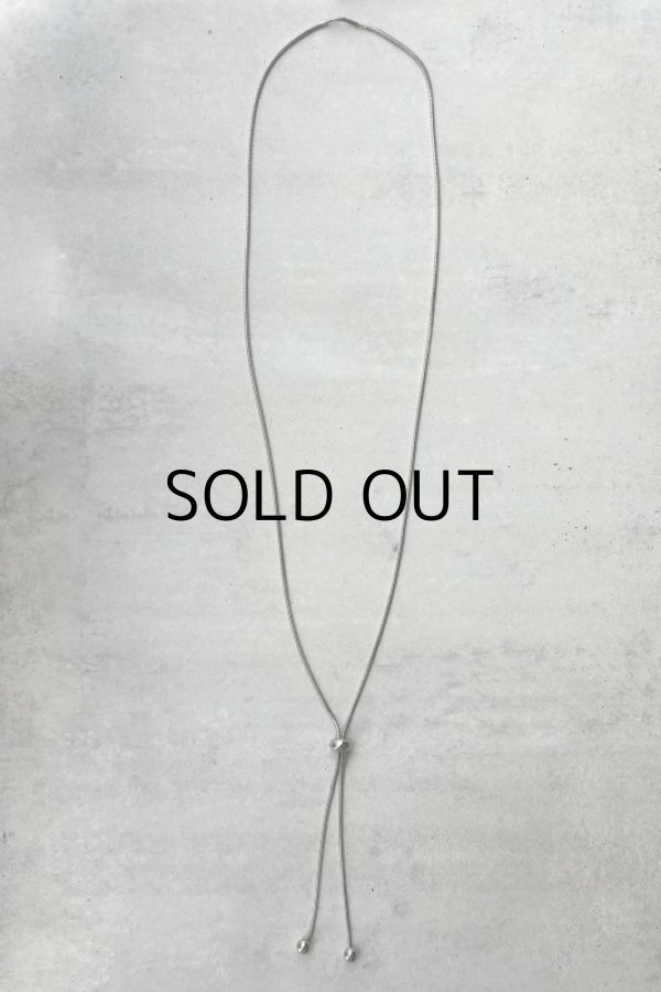 画像8: ステンレス スライドスネークチェーンラリエットネックレス (8)