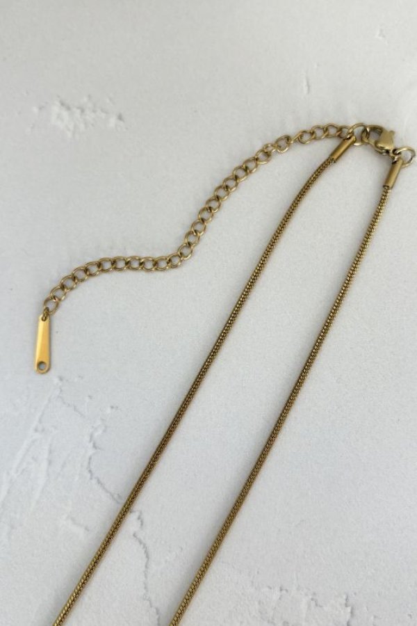 画像6: ステンレス 1.5mm幅 スネークチェーンネックレス (6)