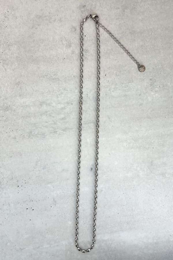 画像8: ステンレス 2.5mm幅 オーバルボールチェーンネックレス (8)