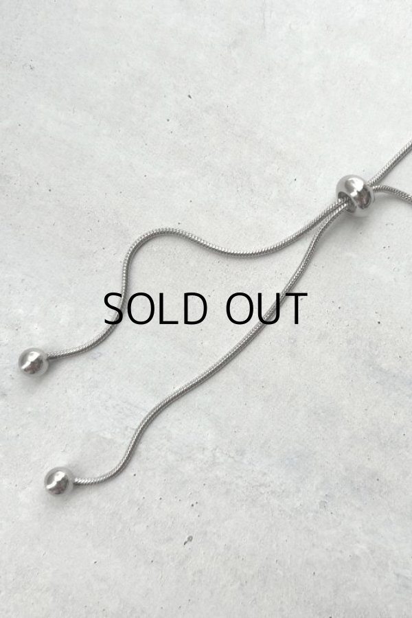 画像5: ステンレス スライドスネークチェーンラリエットネックレス (5)