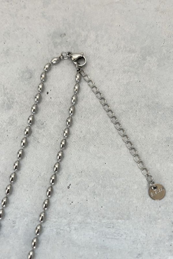 画像6: ステンレス 2.5mm幅 オーバルボールチェーンネックレス (6)