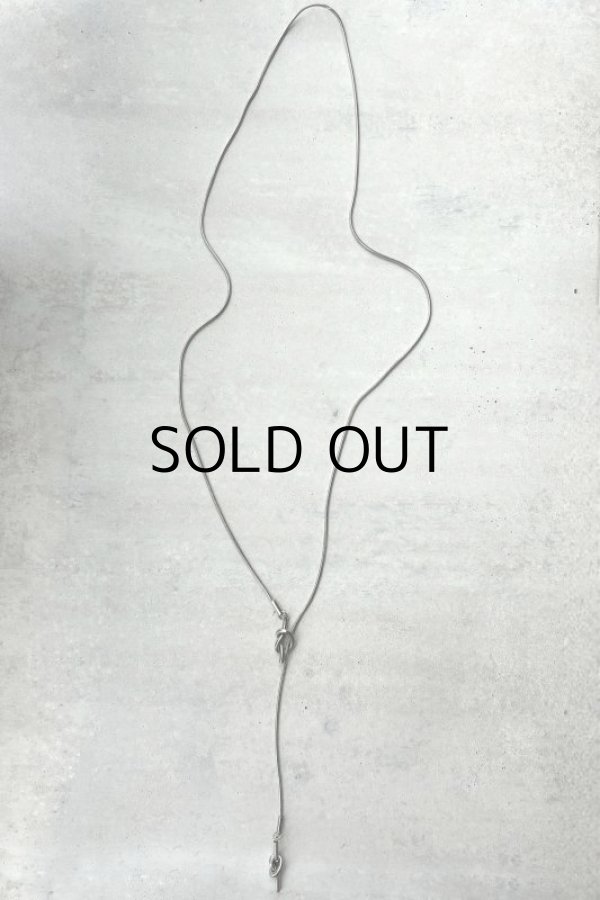 画像7: ステンレス ノットスネークチェーンラリエットネックレス (7)