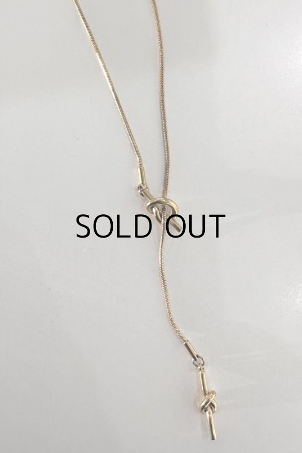 画像6: ステンレス ノットスネークチェーンラリエットネックレス (6)