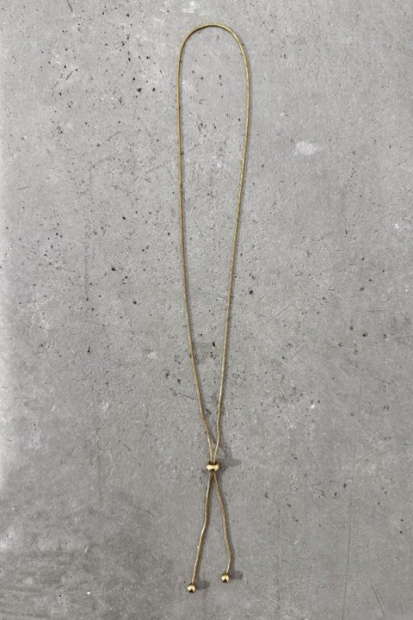 画像10: ステンレス スライドスネークチェーンラリエットネックレス (10)