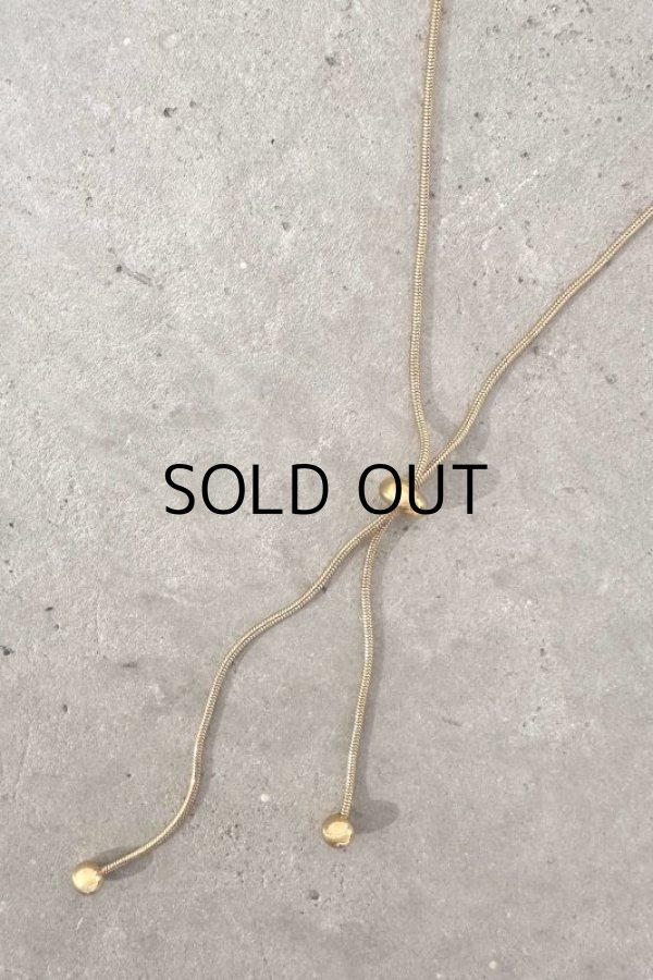 画像9: ステンレス スライドスネークチェーンラリエットネックレス (9)