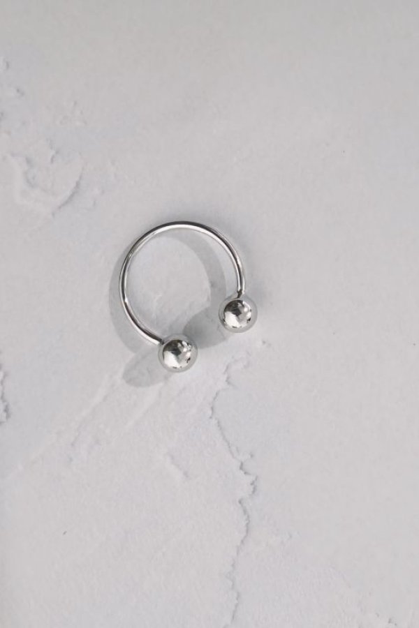 画像3: SILVER925 ダブルボールリング  (3)