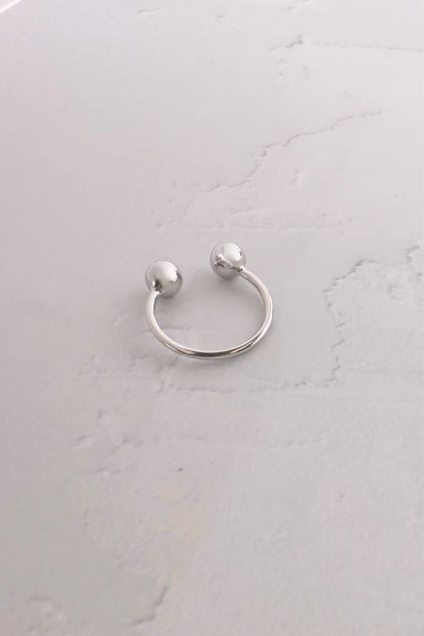 画像2: SILVER925 ダブルボールリング  (2)