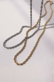画像2: ステンレス 2.5mm幅ロープチェーンネックレス (2)