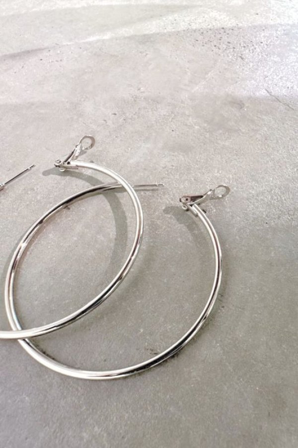 画像6: ステンレス フープピアス 53mm径 (6)