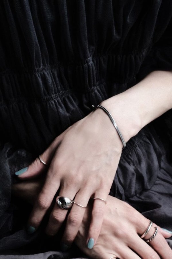 画像11: ステンレス ヘリンボーンチェーンブレスレット (11)