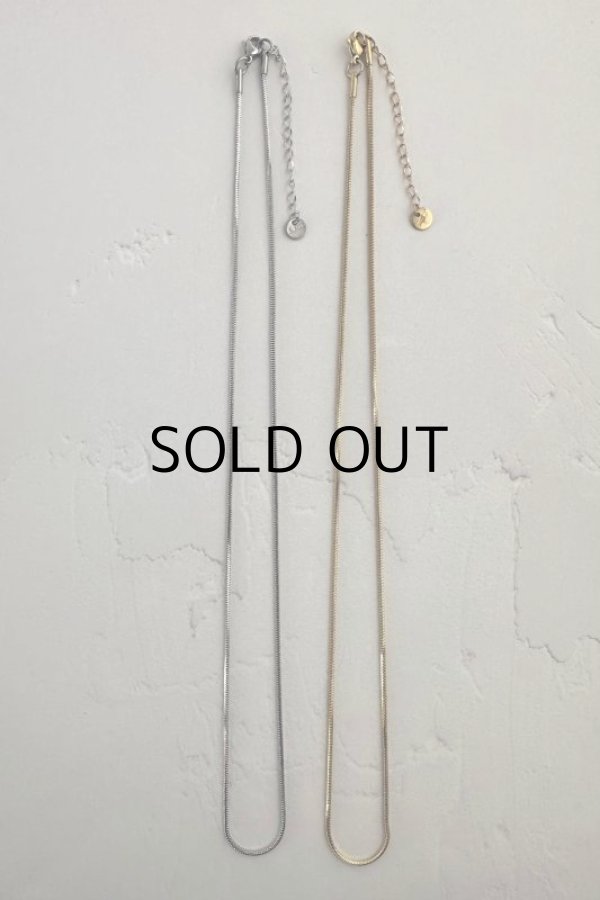 画像6: ▶︎ ステンレス 1mm幅 スネークチェーンネックレス  (6)