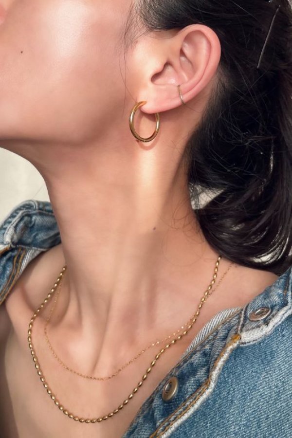 画像11: ステンレス 2.5mm幅 オーバルボールチェーンネックレス (11)