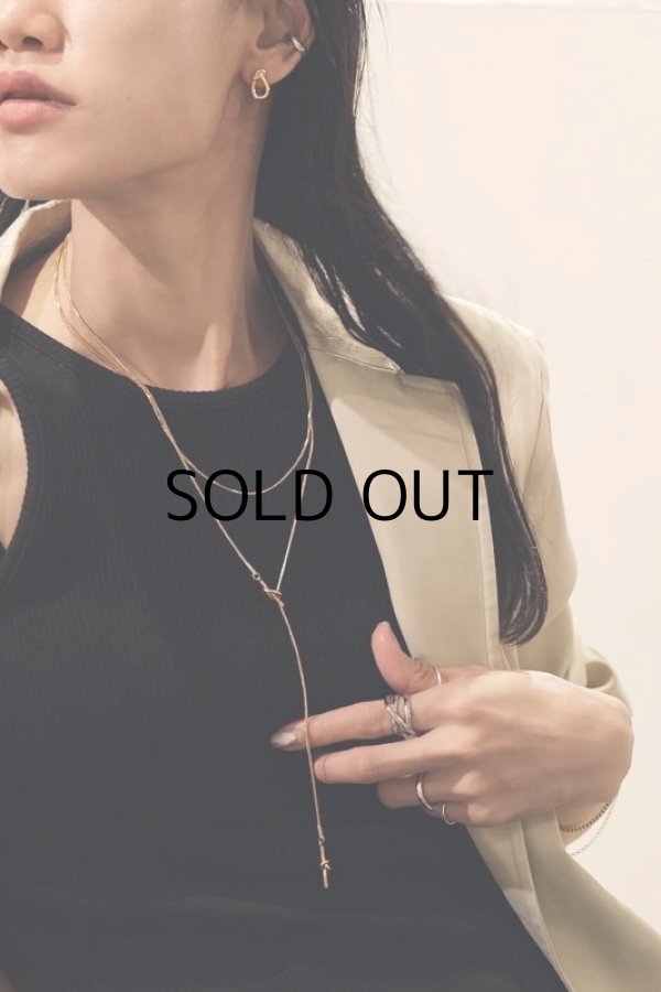 画像10: ステンレス ノットスネークチェーンラリエットネックレス (10)