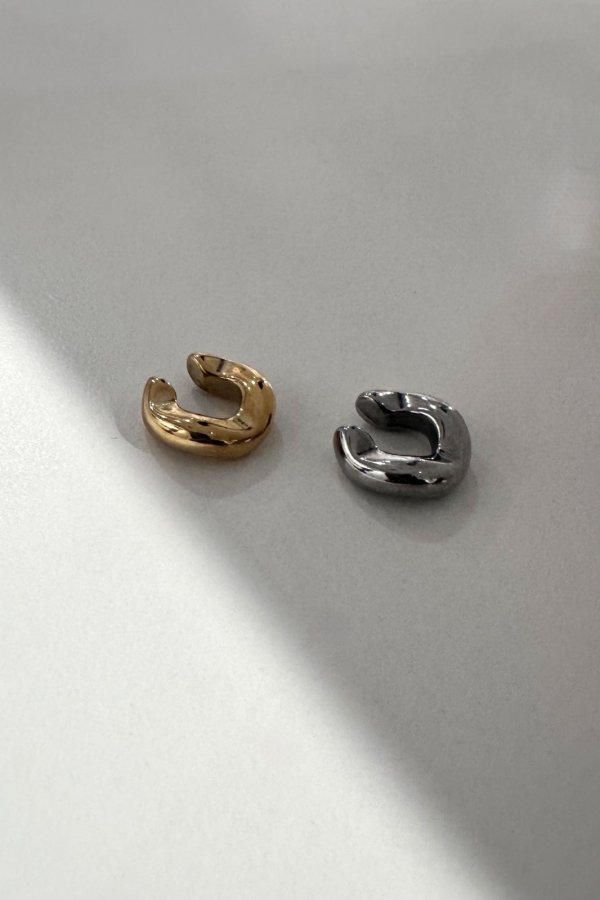 画像4: ▶︎ ステンレス プランプウェーブラインイヤーカフ (4)