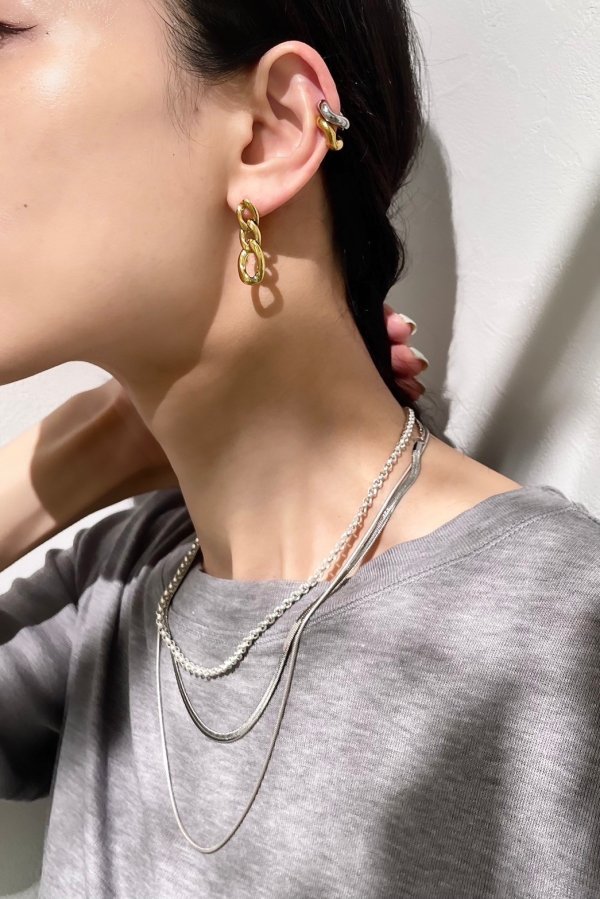 画像2: ▶︎ ステンレス プランプウェーブラインイヤーカフ (2)