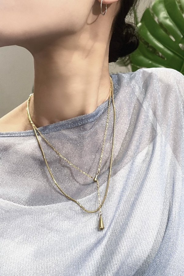 画像9: ステンレス 1.5mm幅 スネークチェーンネックレス (9)