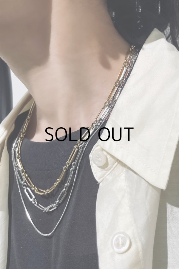 画像12: ステンレス コネクティットアズキチェーンネックレス (12)