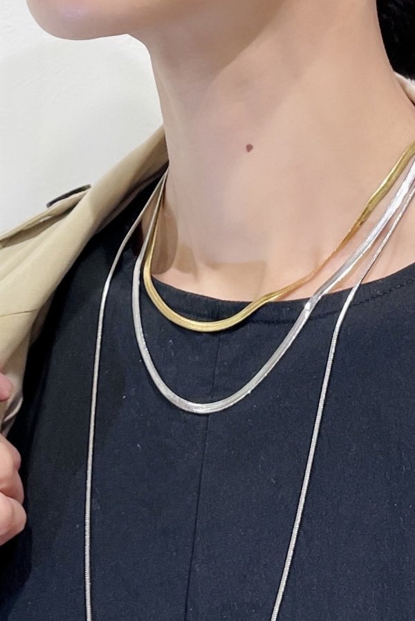 画像8: ステンレス ヘリンボーンチェーンネックレス 40cm (8)