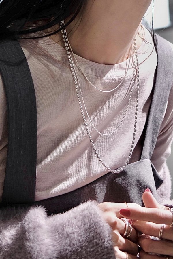 画像11: SILVER925 1.4mm幅 スネークチェーンネックレス (11)