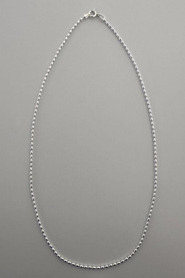 画像6: SILVER925 1.8mm幅 オーバルボールチェーンネックレス (6)