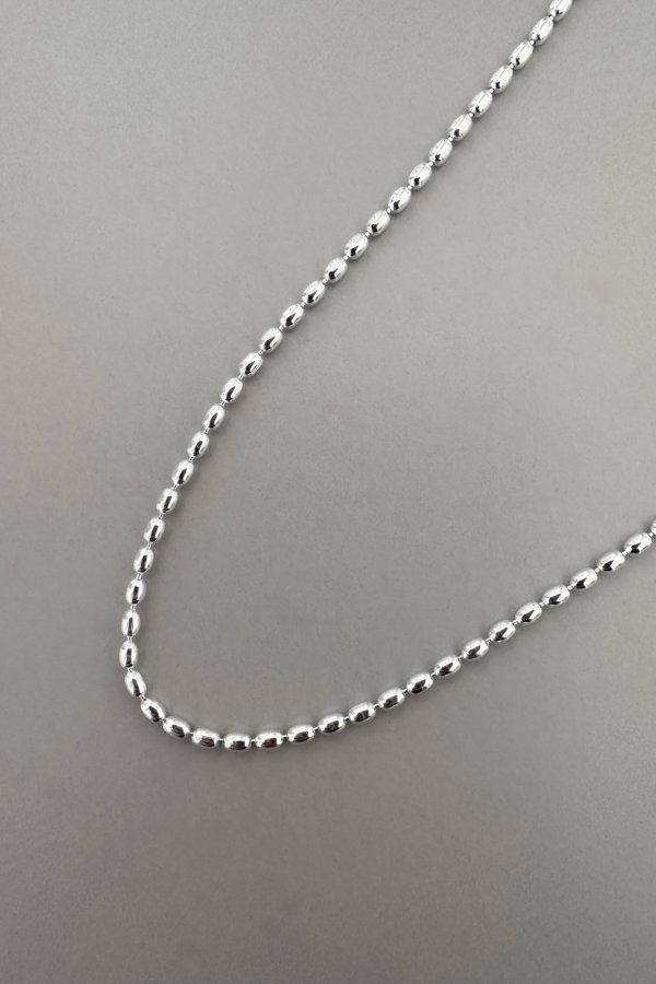 画像5: SILVER925 1.8mm幅 オーバルボールチェーンネックレス (5)
