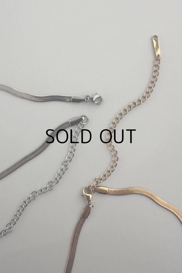 画像7: ステンレス ヘリンボーンチェーンネックレス (7)