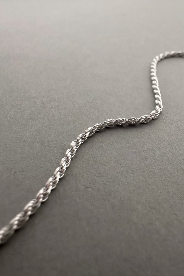 画像3: SILVER925 1.5mm幅 カットロープチェーンブレスレット (3)