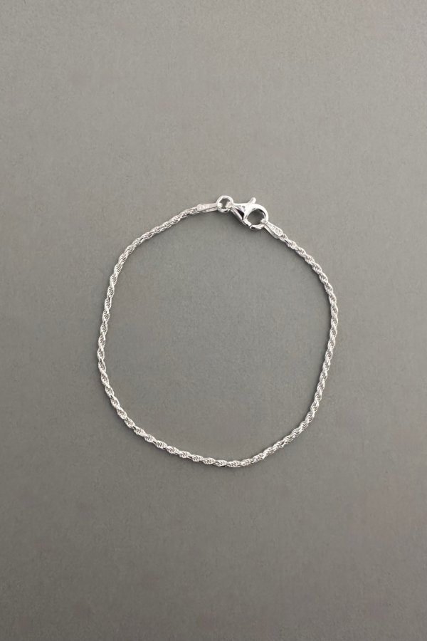 画像5: SILVER925 1.5mm幅 カットロープチェーンブレスレット (5)