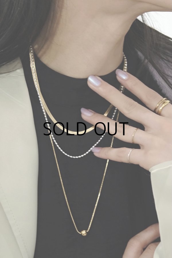 画像9: ステンレス ヘリンボーンチェーンネックレス (9)