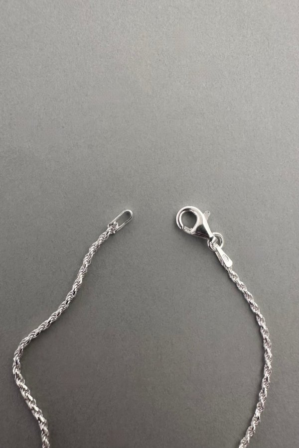 画像6: SILVER925 1.5mm幅 カットロープチェーンブレスレット (6)