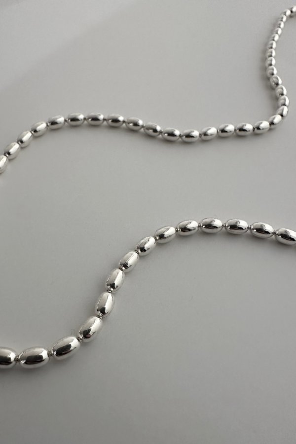 画像5: SILVER925 3.0mm幅 オーバルボールチェーンネックレス (5)