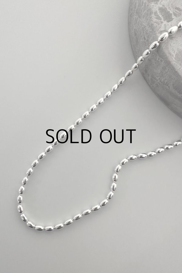 画像4: SILVER925 3.0mm幅 オーバルボールチェーンネックレス (4)