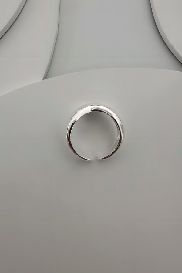 画像8: SILVER925 8mm幅 プランプイレギュラーカーブラインリング/シルバー (8)