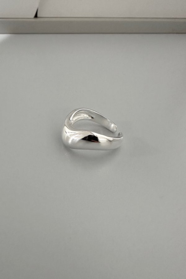 画像6: SILVER925 8mm幅 プランプイレギュラーカーブラインリング/シルバー (6)