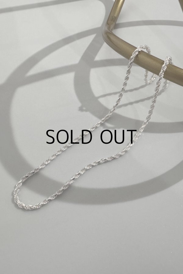 画像3: SILVER925 2.7mm幅 カットロープチェーンネックレス 45cm/シルバー (3)