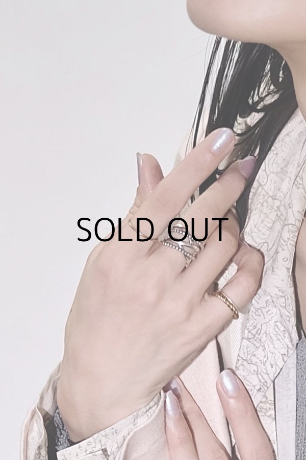 画像5: SILVER925 スムース&ノッチマルチクラスラインリング (5)