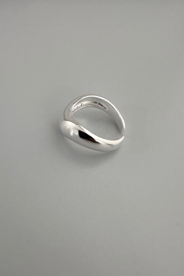 画像7: SILVER925 8mm幅 プランプイレギュラーカーブラインリング/シルバー (7)