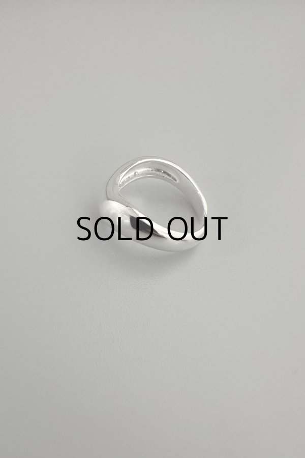 画像7: SILVER925 8mm幅 プランプイレギュラーカーブラインリング/シルバー (7)