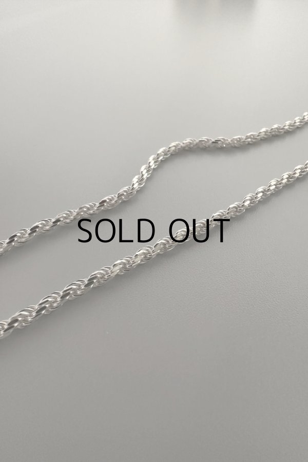 画像4: SILVER925 2.7mm幅 カットロープチェーンネックレス 45cm/シルバー (4)