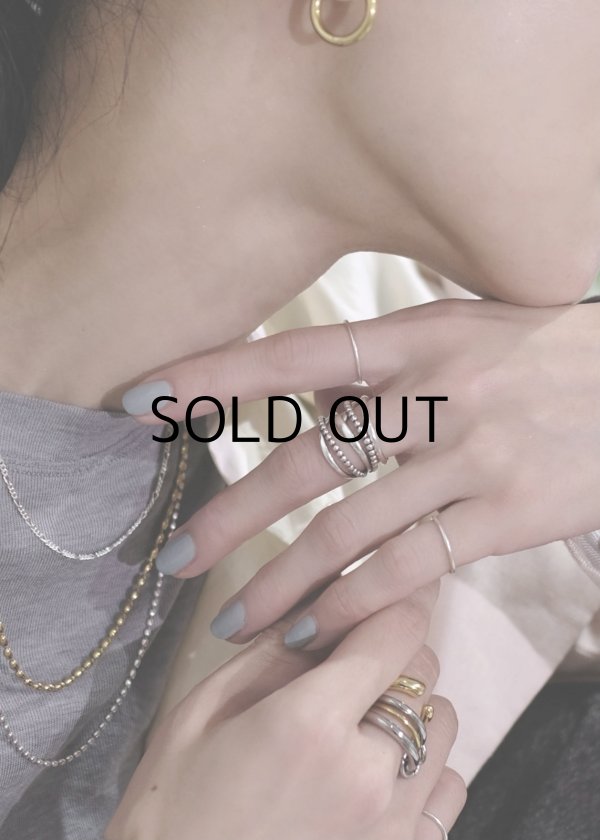 画像7: SILVER925 スムース&ノッチマルチクラスラインリング (7)