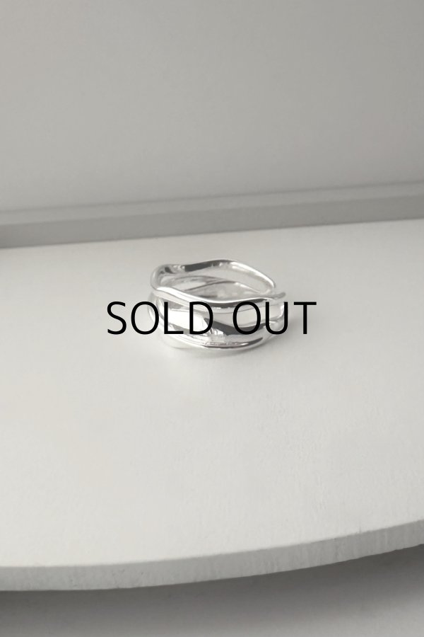 画像3: SILVER925 スリーウェーブクロスラインオープンリング/シルバー (3)