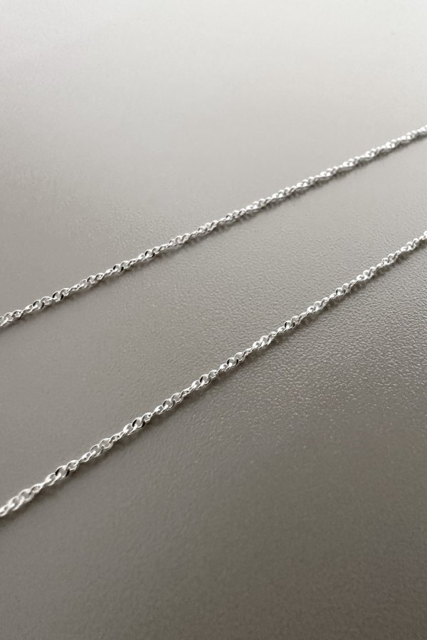 画像2: SILVER925 1.1mm シンガポールチェーンネックレス 40cm/シルバー (2)